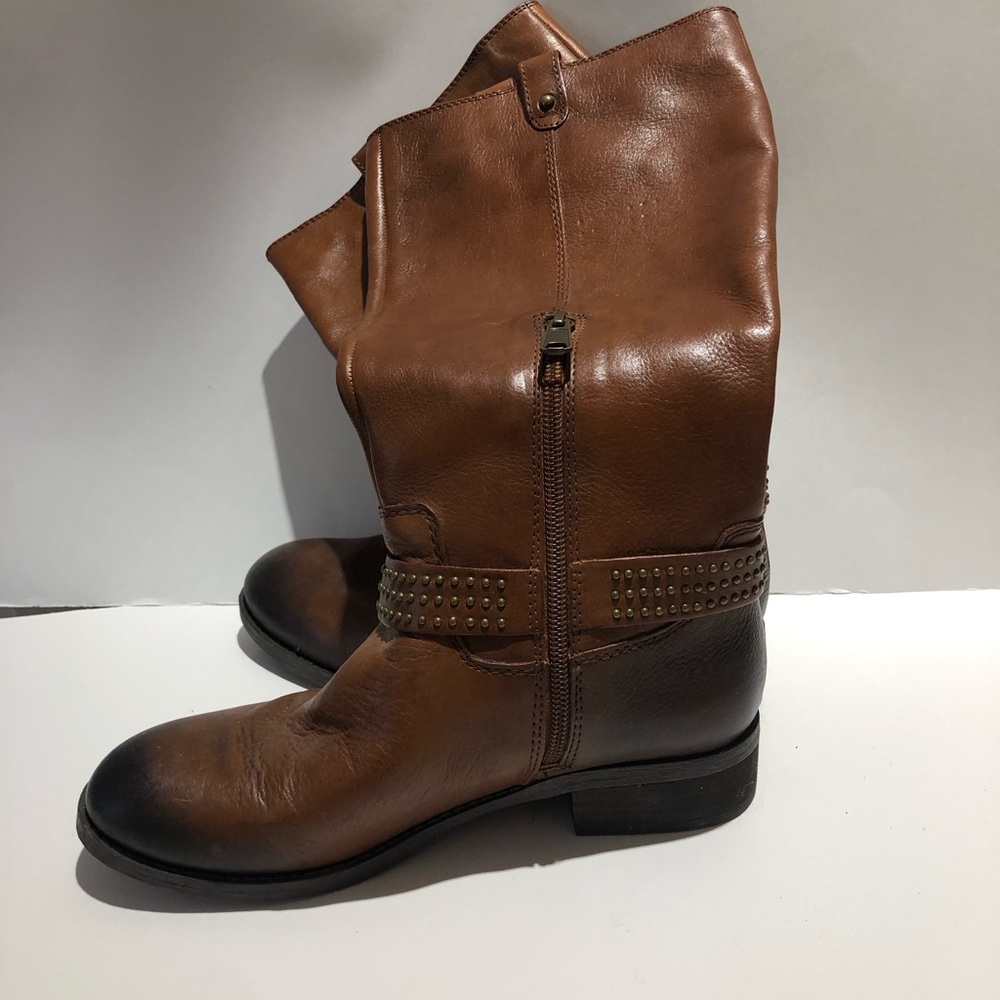 Jessica Simpson 7.5 brown leather riding knee boots